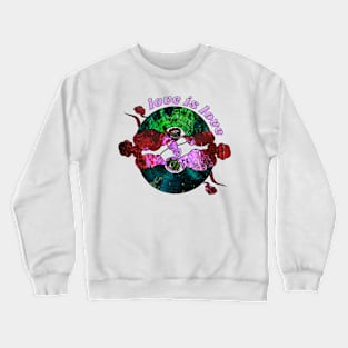 Love is Love Rainbows - Space Green & Red Crewneck Sweatshirt